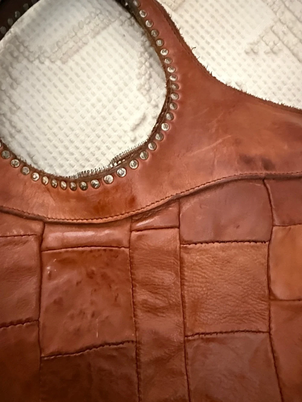 Campomaggi Shopping bag/Tote in cognac leather Edera style - Picture 6 of 10